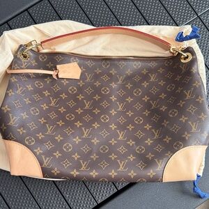 Louis Vuitton Brown and Tan Monogram Shoulder Bag